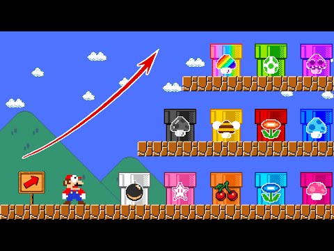 Super Mario Power Up: What If Mario Collect Custom Pipe All Power Up? | ADN GAME