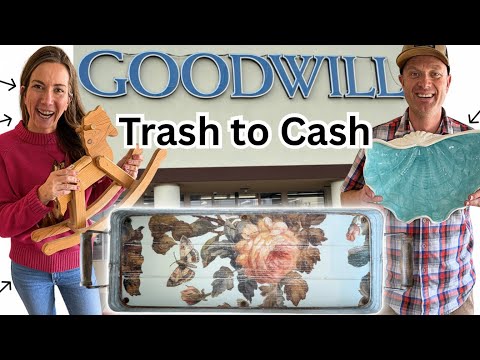 Goodwill SALE 50% off Mega Haul & Trash to Cash Home Decor DIY 