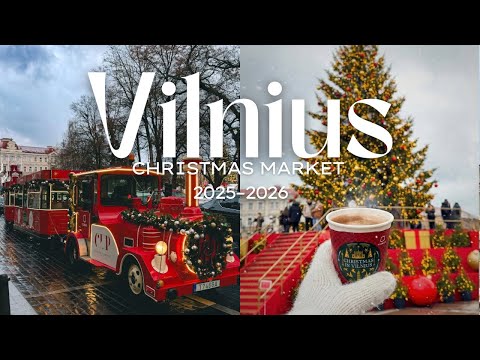 Vilnius Christmas Market 2025–2026 🎄 | Cozy Winter Walk (Ambient Sounds)