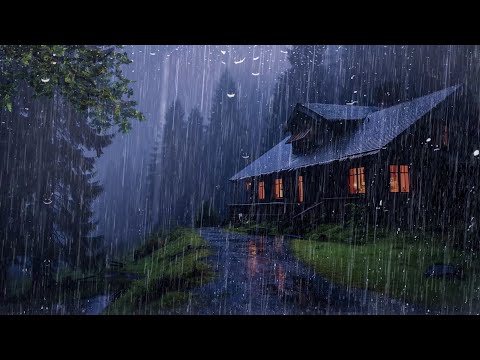 Goodbye Insomnia With Heavy Rain Sound | Intense Rainstorm for Deep Sleep & Relaxation, ASMR