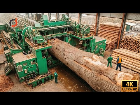Inside the Largest Wood Sawmill Factory – How Plywood Is Made From Logs to Table (Full Process) #403