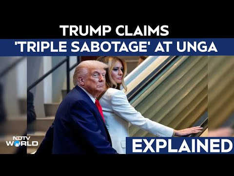 Trump At UNGA | Trump Claims 'Triple Sabotage' At UNGA Post Escalator Incident
