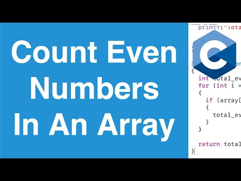 Count Even Numbers In An Array | C Programming Example
