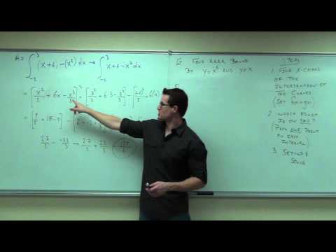 Calculus 1 Lecture 5.1: Finding Area Between Two Curves