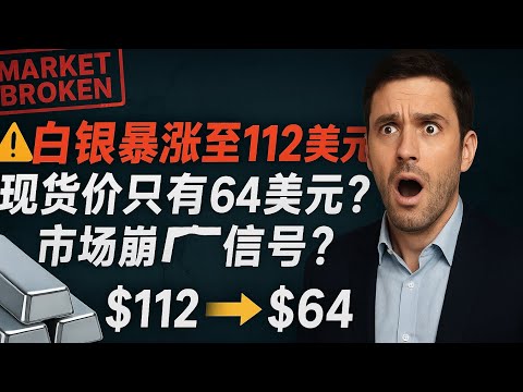 ⚠️ 白银暴涨至112美元！现货价只有64美元？市场崩盘信号?                                         #黃金 #白銀 #投資策略 #避險資產 #美元 #贵金属
