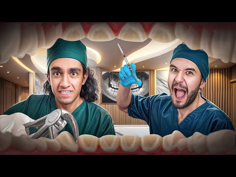 یک روز دندان پزشک شدیم و دهن همو سرویس کردیم😂 برای بیمار کامپوزیت گذاشتیم 🤣🤦‍♂