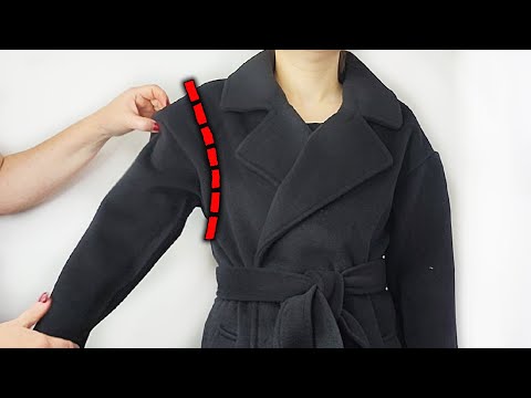 Amazing Trick - How to Easily Reduce a Wide Shoulder on a Coat