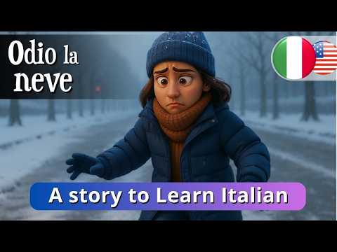LEARN ITALIAN with a Short and Funny Story | Valeria’s Snowy Disaster!