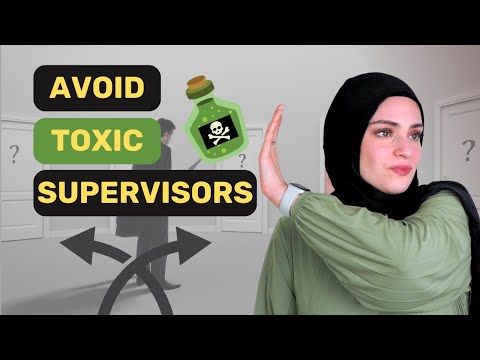 How to avoid a toxic PhD supervisor: Your MOST important PhD decision #phd #academia