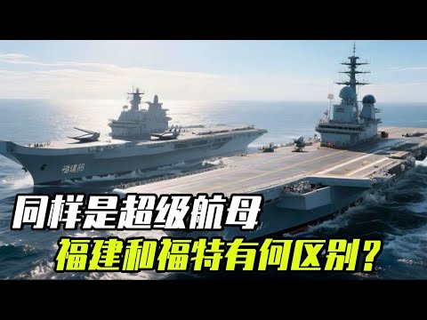 同样是超级航母，福建和福特有何区别？ #航母 #福建舰 #核动力航母 #知识前沿派对