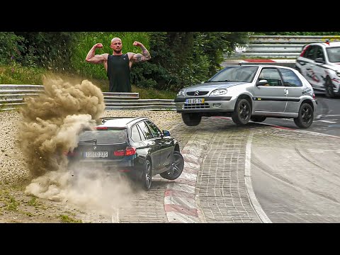 NÜRBURGRING EPIC FAILS, DANGEROUS MOMENTS, CRAZY DRIVERS & NEAR CRASH! Touristenfahrten Nordschleife