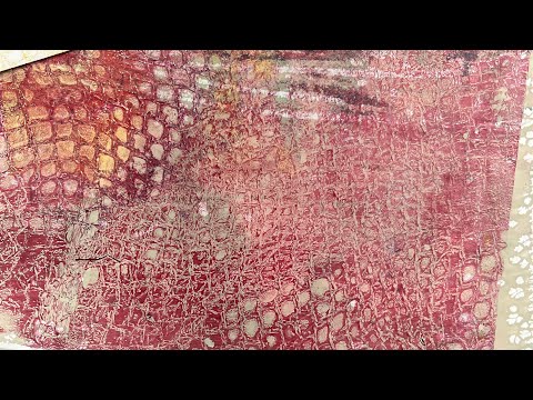Gelli printing with the netting from oranges