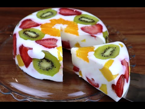 Using JUST MILK And FRUITS, You Can Make This COLORFUL DESSERT!