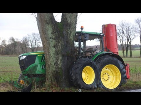 The Neighbor Is An Idiot On A Tractor Who Drank At The Wheel!  A Crazy Case Caught On Camera! 