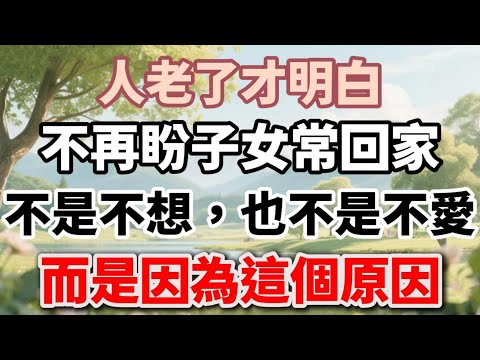 人老了才明白：不再盼子女常回家，不是不想，也不是不愛，而是因為這個原因【福氣如海】 #晚年生活 #中老年生活 #為人處世 #生活經驗 #情感故事 #老人 #幸福人生 #人生感悟