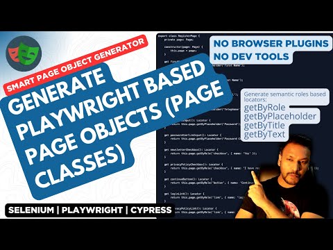 Generate Playwright Based Page Objects (Page Classes) in Just One Click | Generate Smart Locators