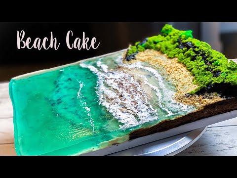 ISLAND JELLO CAKE TUTORIAL| BEACH JELLY| BEACH JELLO CAKE| CAKE TRENDS 2020
