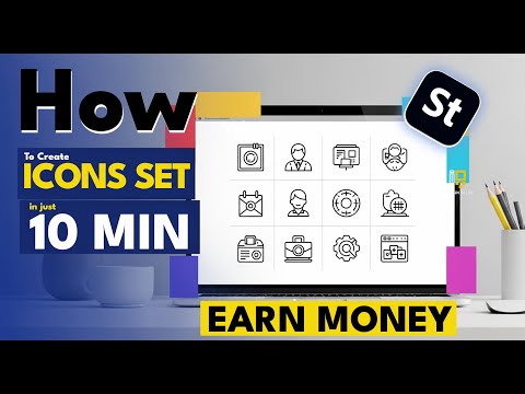 Create Flat Line-Art Icon Sets in Just 10 Minutes | Fast Vector Design Tutorial  | Earn Money Online