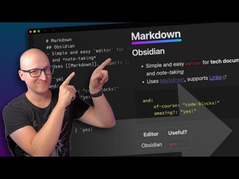 Use Obsidian (BEST Markdown editor) for note taking and tech docs!