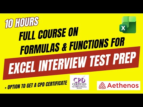 Free Full course on Formulas and Functions for Excel interview test prep
