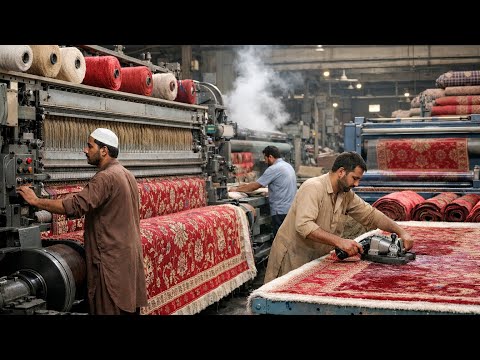 How Luxury Carpets Are Made | Inside a Real Carpet Factory : From Raw Thread to Finished Carpet