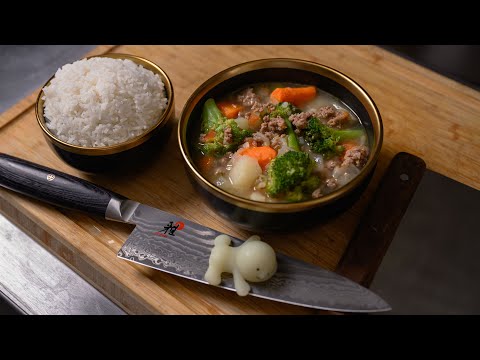 • mama's ground beef soup •