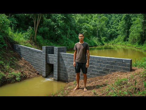 I Built a Primitive Weir by Hand | Simple Materials, Big Transformation by @PrimitiveSkillsnet