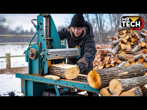 25 Mind-Blowing Firewood Processing Machines in Action! | Homemade Modern Chainsaw Machines #8