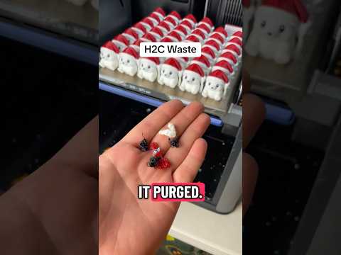 How much does the H2C Waste? #bambulabH2C #bambulab #3dprinting #fyp