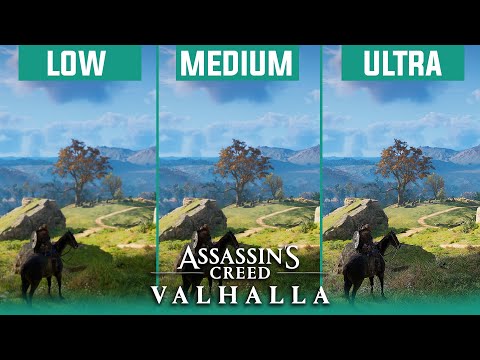 Assassin's Creed Valhalla PC Graphics Comparison (Low vs Medium vs Ultra)