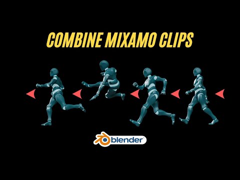 How to combine Mixamo animation clips in blender