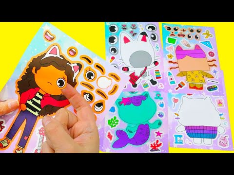 Gabby's Dollhouse Morning Routine with DIY Face Stickers