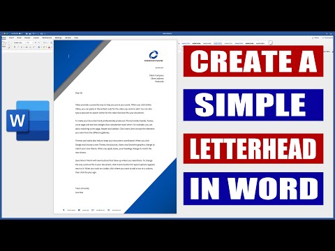 How to create a Letterhead in Word | Microsoft Word Tutorials