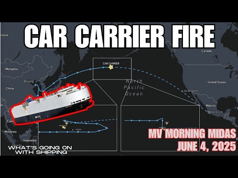 Morning Midas On Fire and Abandoned off the Coast of Alaska | 3000 cars on board, 800 are EVs