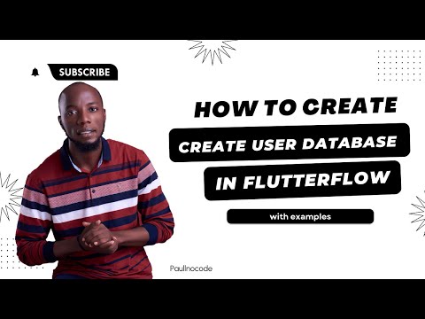 How to create user database in flutterflow