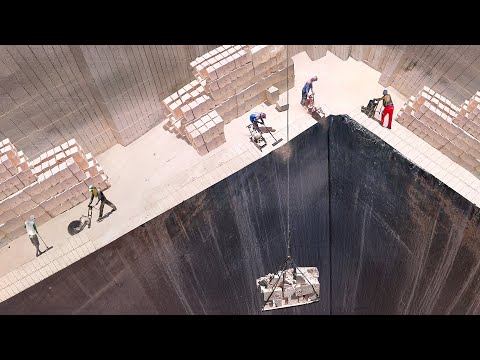 How They Mine Rocks Inside Deepest Quarries of Indonesia