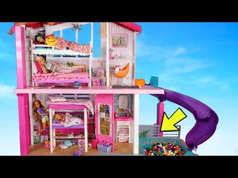 Barbie Sisters Day Morning Routine with Ball Pit! Dreamhouse Adventures Toys