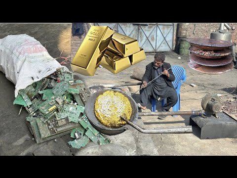 Shocking Way to Get Gold from Mobile Ic Circuit Boards!”