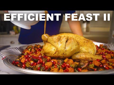Holiday roast chicken with all-in-one side