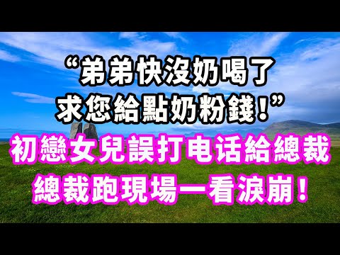 “弟弟快沒奶喝了，求您給點奶粉錢！”初戀女兒誤打电话給總裁，總裁跑現場一看淚崩！#爽文#大女主#現實情感#家庭