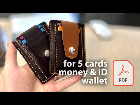 Wallet for Up to 5 Cards, Multi Currency Money and Large ID | PDF Pattern and how to do it