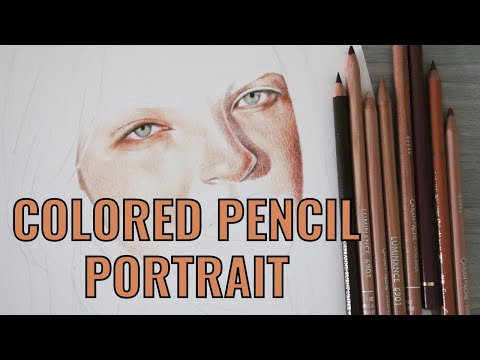 COLORING A PORTRAIT WITH COLORED PENCILS (BEGINNING OF THE SKIN) + GIVING SOME TIPS!