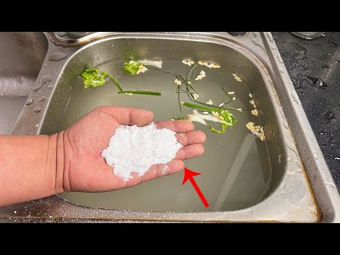 洗碗池下水道無論有多堵，扔一把它進去，馬上變疏通，不花一分錢 Dredge sink