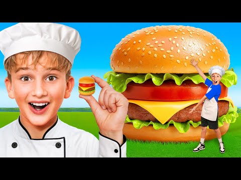 Thử thách nấu ăn KHỔNG LỒ vs NHỎ!