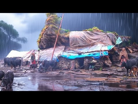 Surviving Life in the Nepali Mountains During the Rainy Season | Most Peaceful Relaxing Village Life