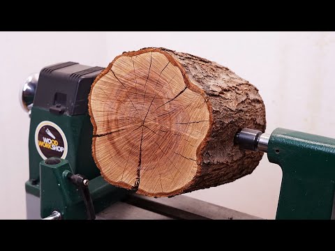 Woodturning - Plum Wood with lots of Cracks