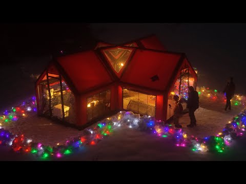 2 NIGHTS WINTER CAMPING IN HEAVY SNOW ❄️ | NEW YEAR CAMP IN A 3-ROOM INFLATABLE TENT