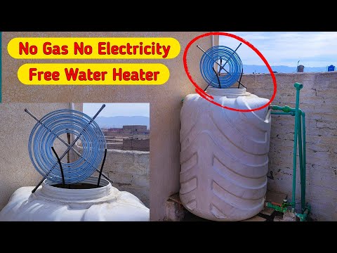 No gas No electricity . Heat 2000 liters of water every day #invention