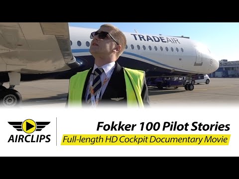 FUN CREW!! Classic Trade Air Fokker 100 Ultimate Cockpit Movie, smiles & styles to Madrid [AirClips]