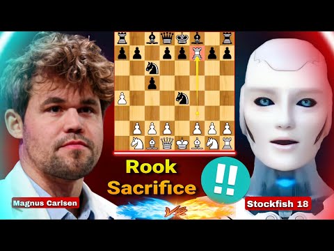 Stockfish 18 Shocks Magnus Carlsen By Sacrificing His Rook in the F7 Square | Stockfish Vs Magnus